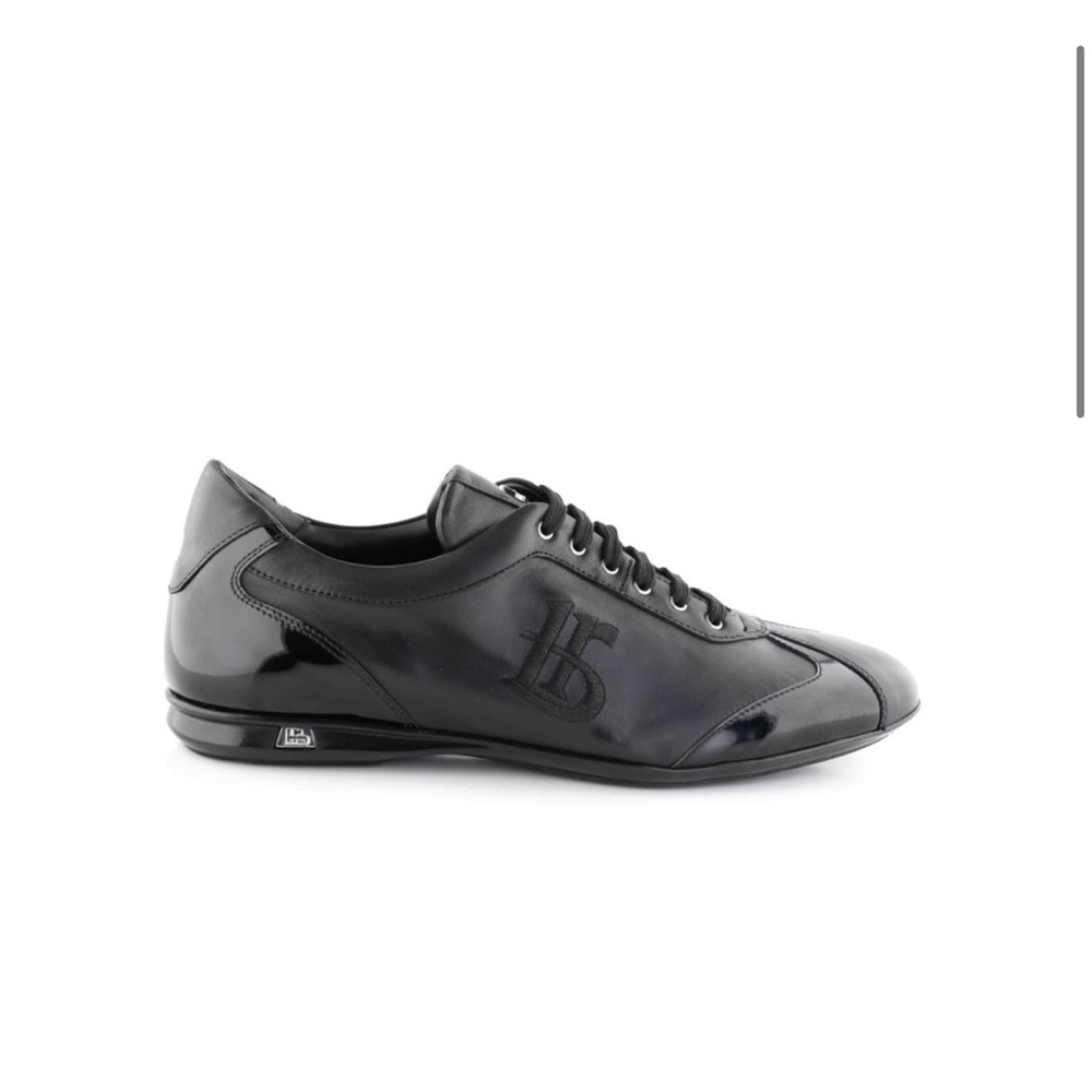 Roberto Botticelli Glossy Black Sneakers